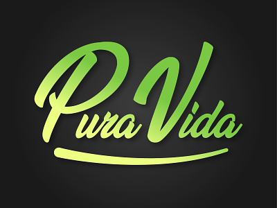 Pura Vida costa rica design gradient graphic art graphic design illustration illustrator logo mickey mercury pura vida typography vector web