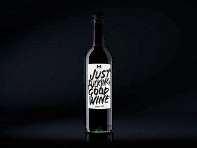 Just f****** good wine packaging design wine label