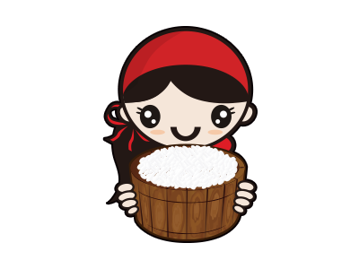 A Logo About Noshery food girl rice wood