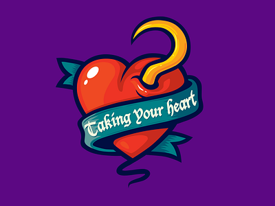 Taking Your Heart drawing heart hook illustration love
