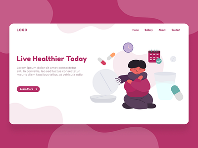 Medicines Reminder Website Illustration