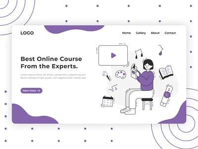 Online Course Website Illustration
