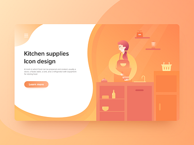 Kitchen illustration app color design icon illustration ui ux web