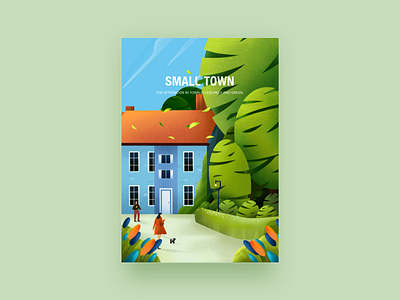 SMALL TOWN architecture color illustration scenery town ui