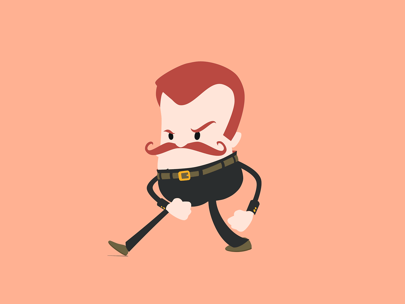 Pants Only Dude - Walk cycle animation by Wouter Arts on Dribbble