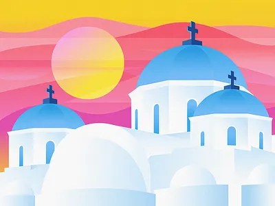 Santorini 2 design illustration