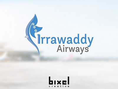Irrawaddy Airways Concept awesome bixel branding burmese creative design graphic design illustration irrawaddy logo myanmar