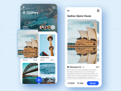 travel app ui