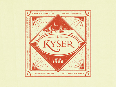 Kyser Musical Products apparel bandana branding cactus fire illustration texas vintage