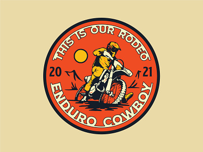Enduro Cowboy apparel branding dirtbike enduro illustration shirt southwestern vintage