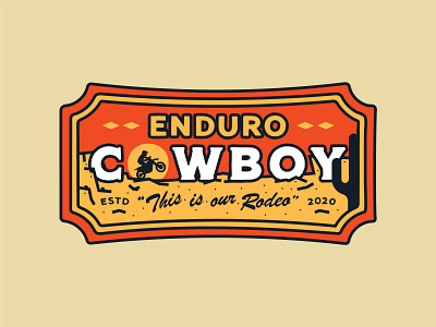 Enduro Cowboy apparel branding cactus dirtbike enduro racing southwestern texas vintage