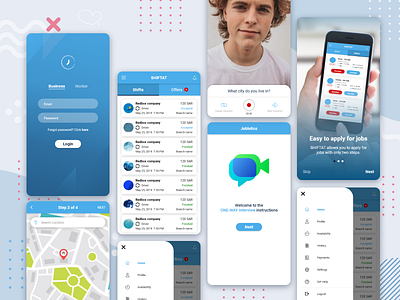 Shiftat app app design driver ui