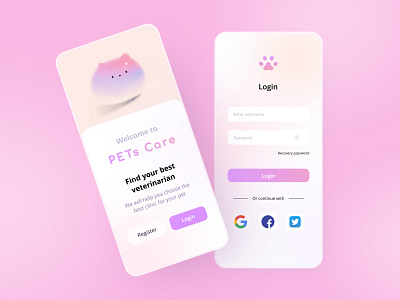 Login / Register - PETs Care App