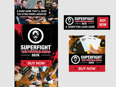 Banner Ads for The Walking Dead branded party game ads banner ad branding logo typography vector web