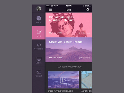 iPhone Portfolio App Concept app app design art ios ui ux