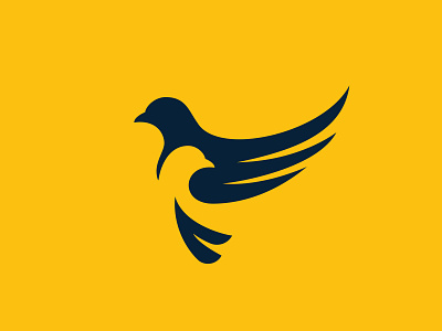 Under My Wings bird branding design icon logo logo design negative space vector wing