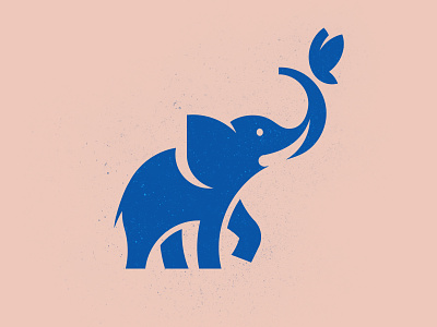 Elephant and Butterflies animal branding butterfly elephant icon illustration logo logo design logo inspiration love spread love