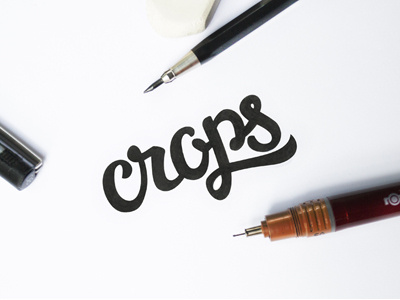 Crops lettering logo logotype typeface typography