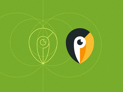 Pin Toucan bird icon logo map pin toucan tropical vector
