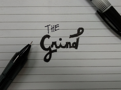 The grind branding calligraphy design dribbble handlettering logo logo design typography