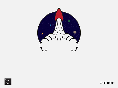 DLC 01 | Rocket Logo daily daily logo daily logo challenge design dlc illustration logo