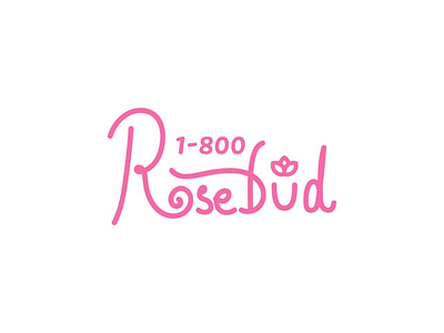 1-800 Rosebud brand brand identity branding calligraphy dailylogo font illustration logo logomaker thirtylogos