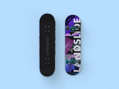 Landslide skateboard design abstract brand branding brandmark design graphic design ideas inspirations logo skate skateboard