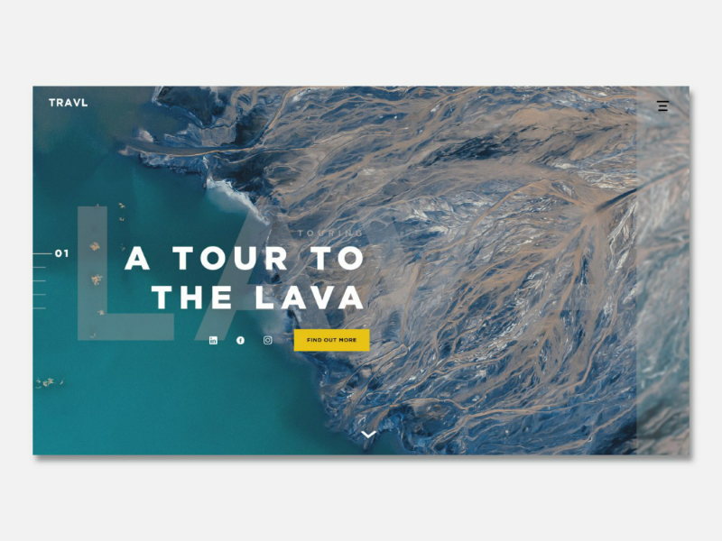 A Tour To The Lava - Travl (Web Design) website graphic design photoshop illustrator vector webflow product design ux ui website builder web design