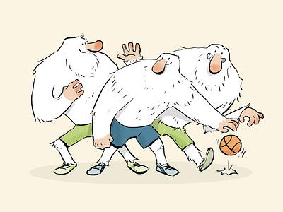 Yeti basketball basketball children book illustration illustration yeti