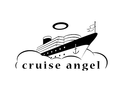 Cruise Angel angel boat clouds cruise halo logo wip