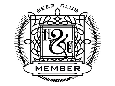 H &G Beer Club typography beer club graphic design monogram logo
