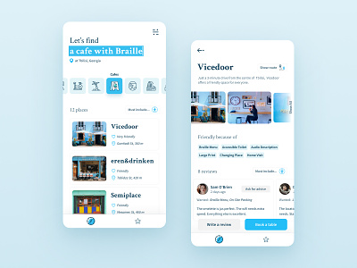 Disability friendly places clean clean ui design disabilities disability disable friendly mobile mobile ui modern people product design social social app ui uidesign ux uxdesign