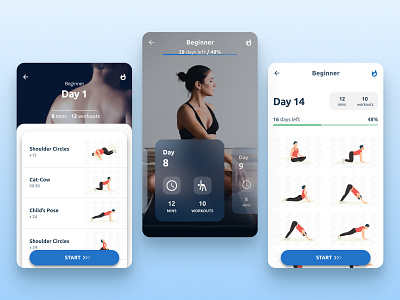 Perfect Posture - Fitness App fitness fitness app health posture product design ui ux yoga yoga app