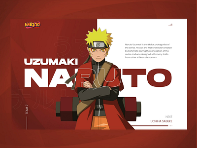 Naruto Web Concept anime design naruto ui ui design uidesign uiux ux uxdesign webdesign website
