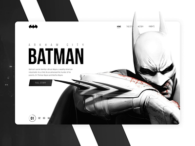 Batman Web Concept batman dc comics design hero hero banner hero image hero section heroes ui ui design uidesign uiux webdesign website