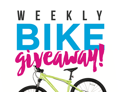 Weekly Bike Giveaway Graphic graphic design student housing marketing