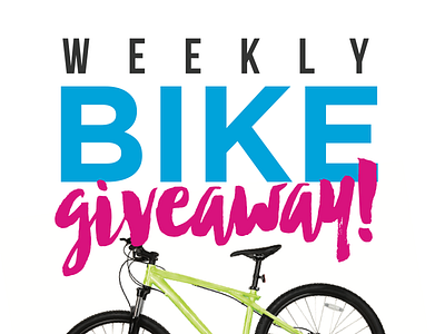 Weekly Bike Giveaway Graphic