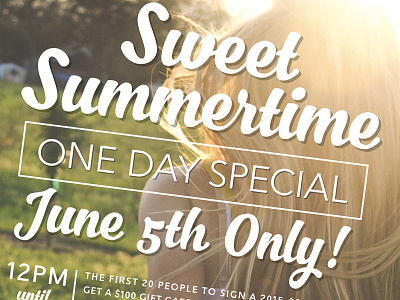 Summertime Special Flyer flyer design graphic design student housing marketing