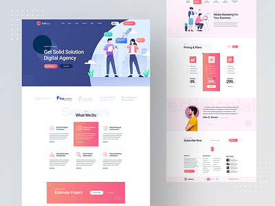 Voltbuzz Digital Agency Landing Page app design business website digital agency footer header illustration landing page landing ui landingpage seo service slider technology ui ui design ux ux design voltbuzz web design website