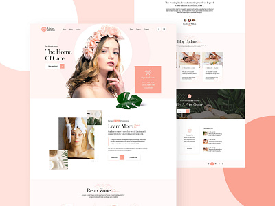 Mixlax Spa & Beauty Website Design beauty booking footer header landing page landingpage mixlax relax scene care service service app service website spa spa app spa website ui ui design ux ux design website