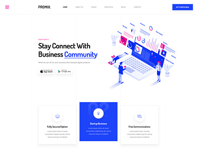 Promix sass app landing website design by Yasinul Huq for Quadrato on ...