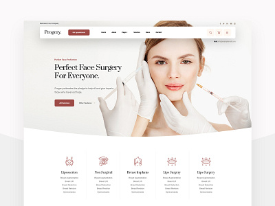 Progery plastic surgery website design