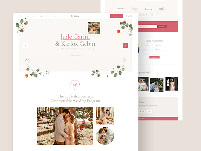 Wedding planner website design