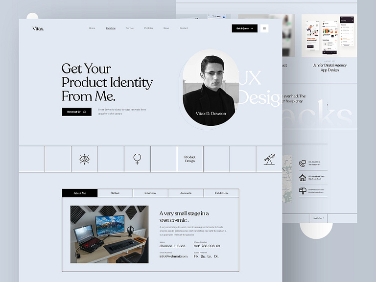 Vitax Pesonal Portfolio Website Design by Yasinul Huq on Dribbble
