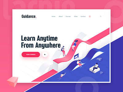 WIP Guidance IT Institute Website clean course education modern online ui ux website