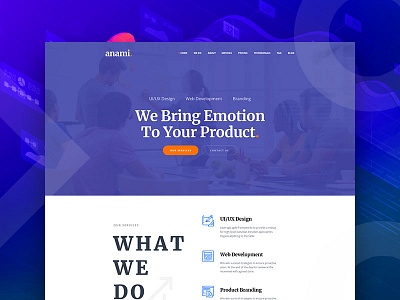 Anami Agency/Corporate Landing Page Design agency clean corporate design ui ux