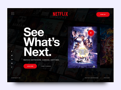 Netflix Redesign Exploration design header movie movie app netflix redesign ui uiux ux website