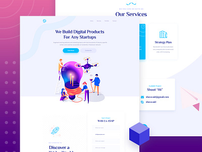 Digital Agency Landing Design clean digital landing landingpage minimal product ui ux website