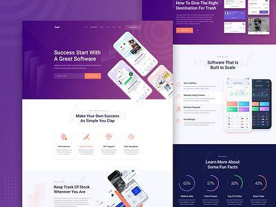 Deef Sass Landingpage 2018 trend 2019 design 2019 trend app landing design landingpage onepage sass scss trend ui ux