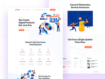 Pohat Startup Landingpage 2019 design 2019 inspiration business isometric isometric design isometric illustration landing design landingpage starup trend 2019 ui